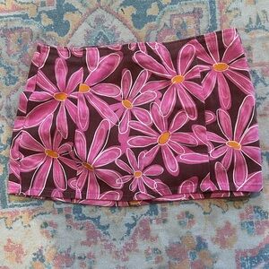 PrettyLittleThing Pink Floral Mini Skirt